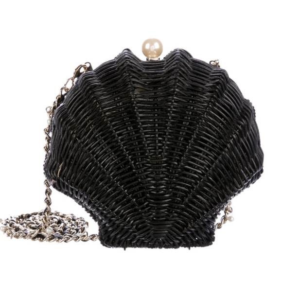 kate spade Handbags - KATE SPADE SPLASH OUT WICKER STRAW CLAM SHELL CLUTCH EVENING FORMAL SHOULDER BAG